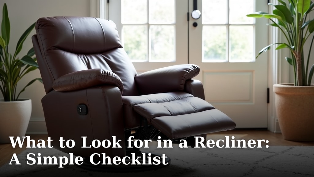 What to Look for in a Recliner: A Simple Checklist